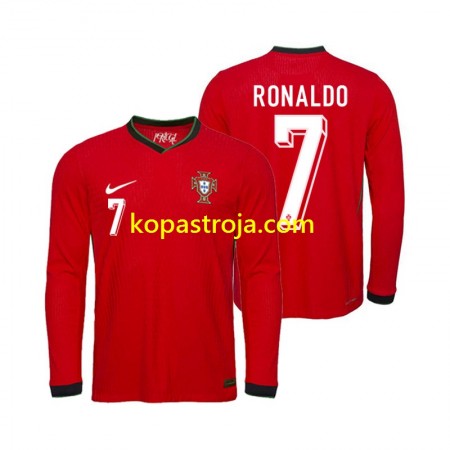 Billiga Fotbollströjor Portugal Ronaldo 7 Hemma tröja EM 2024 Långärmad